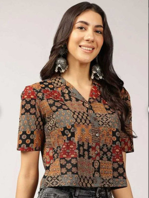 JISHRI Casual Printed Women Multicolor Top