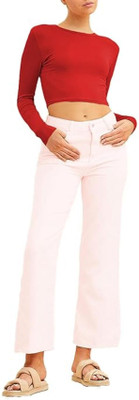THE BLAZZE Casual Solid Women Red Top
