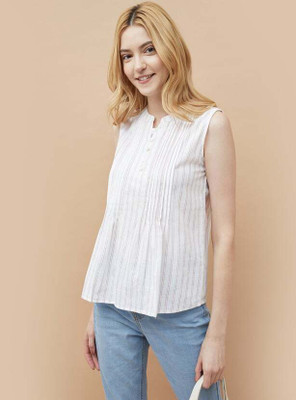 Fame Forever by Lifestyle Casual Striped Women Pink Top