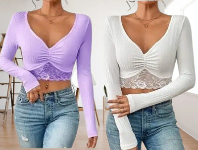 Heilig Casual Self Design Women Multicolor Top