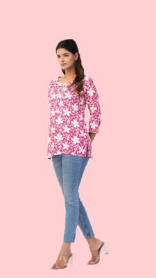 NeerajFashions Casual Printed Women Pink Top