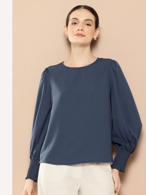 her by invictus Casual Solid Women Blue Top