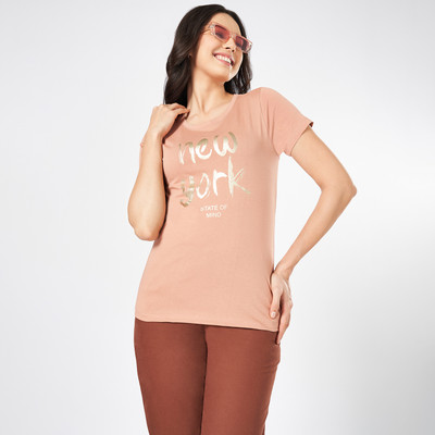 Honey By Pantaloons Casual Printed Women Pink Top