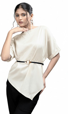MADBORN CREATION Casual Solid Women White Top
