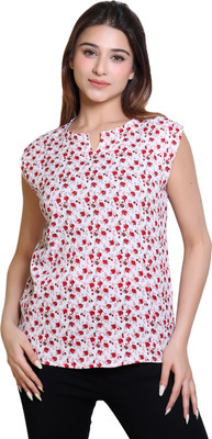 Ogarti Casual Printed Women Red Top