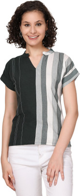 Stylistico Casual Striped Women Multicolor Top