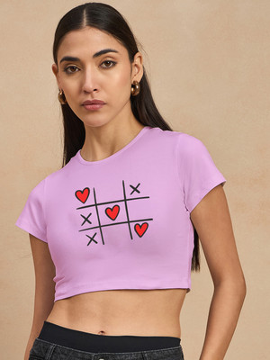 COLOR CAPITAL Casual Graphic Print Women Pink Top