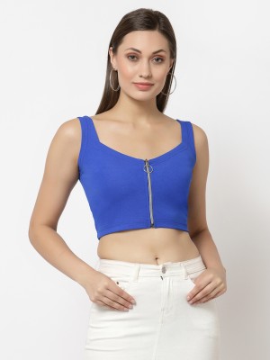 METRONAUT Casual Self Design Women Blue Top