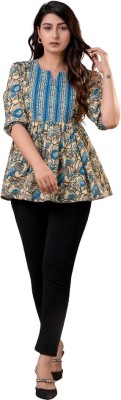 RAi shree Casual Floral Print Women Blue Top