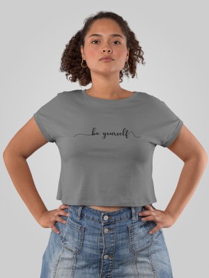 Outlaws Casual Printed Women Grey Top