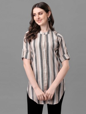 SatinoStitch Casual Striped Women Multicolor Top