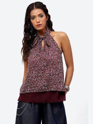 BAAWRI Casual Printed Women Maroon Top