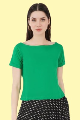 MedleyHues Casual Solid Women Green Top