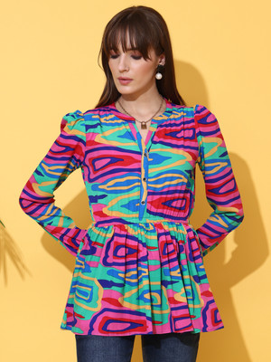 Sheetal Associates Casual Printed Women Multicolor Top
