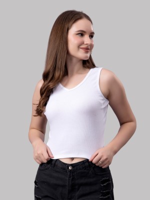 FRISKERS Casual Solid Women White Top