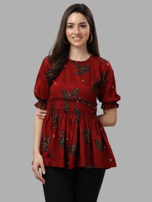 GUFRINA Casual Printed Women Red Top