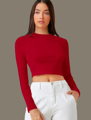 Dream Beauty Fashion Casual Solid Women Red Top