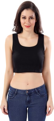 TRASA Casual Solid Women Black Top