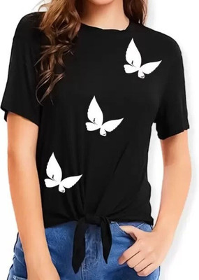 houseofcomon Casual Printed Women Black Top