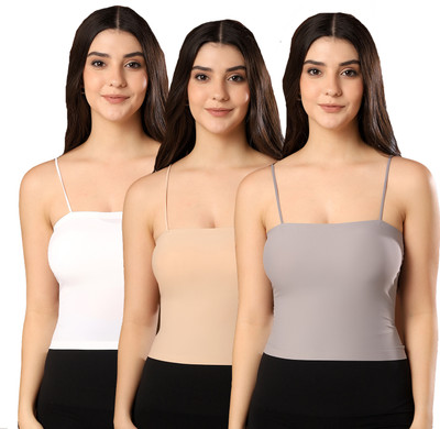 Paavki Casual Solid Women White, Beige, Grey Top