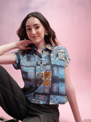 Dressberry Casual Printed Women Multicolor Top