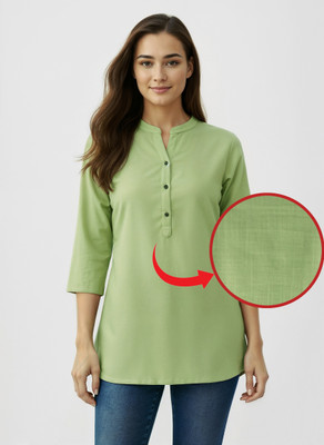Swaroopi Casual Solid Women Green Top