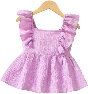 Bholeshvar Fashion Casual Self Design Women Pink Top