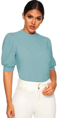Dream Beauty Fashion Casual Solid Women Light Green Top