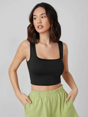 A & K collections Casual Solid Women Black Top