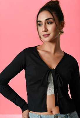 Arbiter Collection Casual Solid Women Black Top