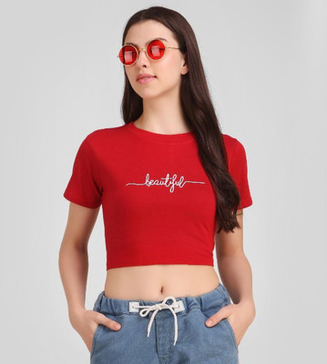 Yashdiv Garmentz Casual Printed Women Red Top