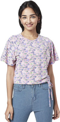 YU by Pantaloons Casual Printed Women Multicolor Top