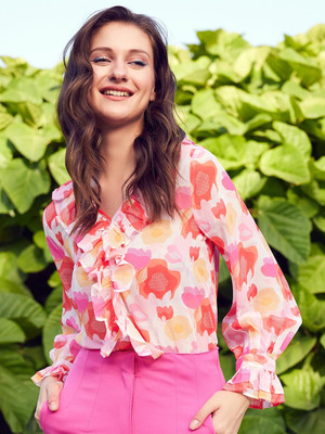 STREET9 Casual Solid Women Pink Top