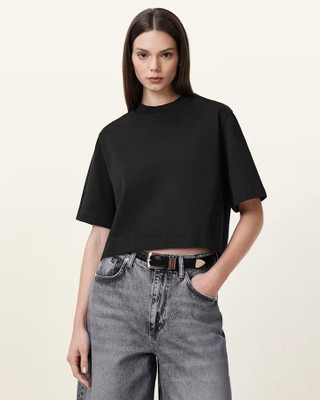 TRIBALOOK Casual Solid Women Black Top