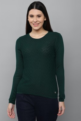 Allen Solly Casual Solid Women Green Top