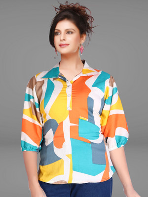 shabaris Casual Color Block Women Multicolor Top