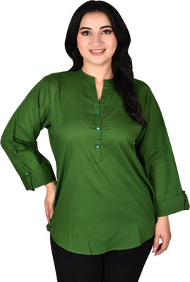 SAWARIYA-G Casual Solid Women Light Green Top