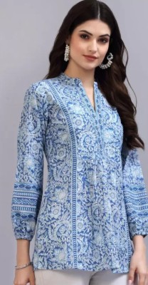 FashionForward Party Printed Women Blue Top