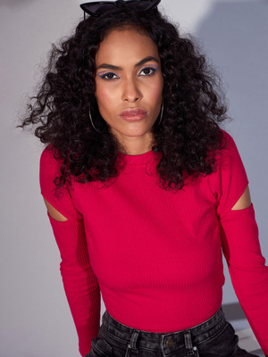 SASSAFRAS Casual Solid Women Pink Top