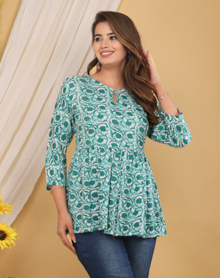 Adheesh Creation Casual Printed Women Multicolor Top
