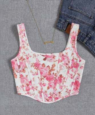 Leoty Casual Printed Women Pink Top