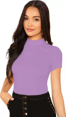 Maheshvi Casual Solid Women Purple Top