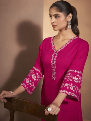 Mahira's Comfort Party Embroidered Women Pink Top