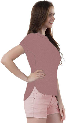 jovo Casual Solid Women Pink Top