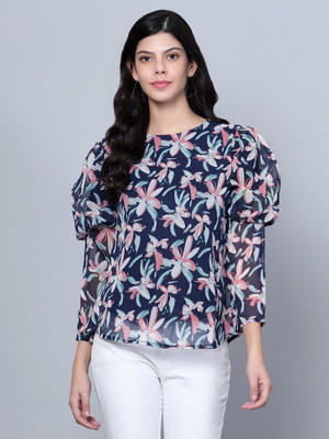 Moda Rapido Casual Printed Women Multicolor Top