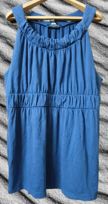 BA RE Casual Solid Women Blue Top