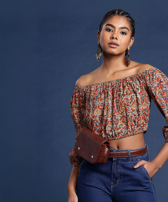 Taavi Casual Printed Women Maroon Top