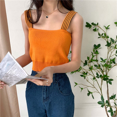 OUTZIDR Casual Self Design Women Orange Top