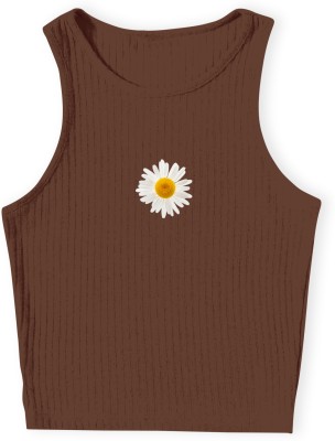 TeeWink Casual Printed Women Brown Top