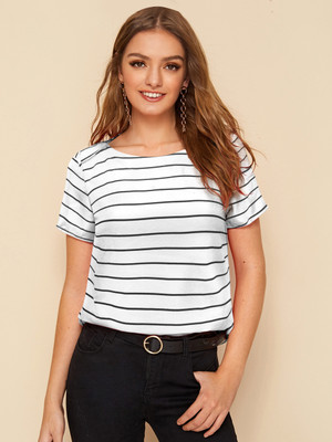 Toochki Casual Printed Women White Top